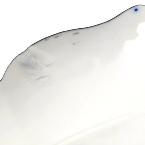 Antique RARE Royal Coburg Ware Germany HandPainted Floral w/Gold Leaf Dish - Picture 6 of 7